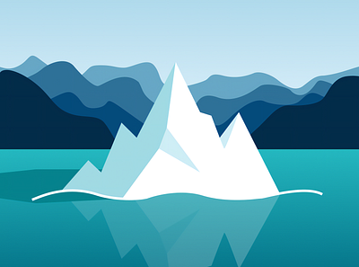 Iceberg design ice iceberg illustration