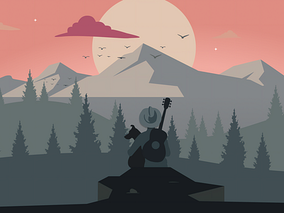Country Vibes country design mountains sunset vibes
