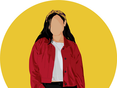 The Red Jacket Girl design fashion fashion illustration girl illustration illustration jacket red vector vector art