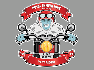 Yeti Rider Logo adobe illustrator art bike digitalart illustration logo rider vector art yeti