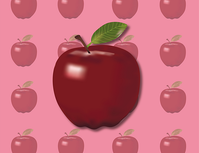 An Apple adobe illustrator apple art digital illustration digitalart fruit illustration mesh tool vector art