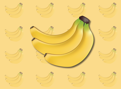 Banana adobe illustrator art banana digital illustration digitalart fruit illustration vector art yellow