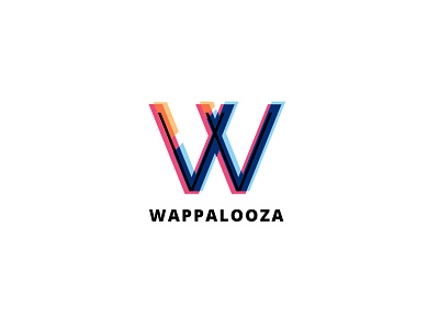 WAPPALOOZA branding design flat logo minimal ui web web ui