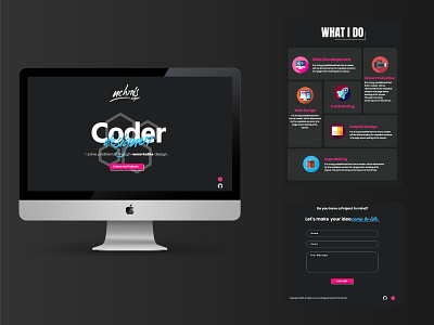 Coder & Designer branding design graphic design minimal ui web web design web ui webdesign website website design