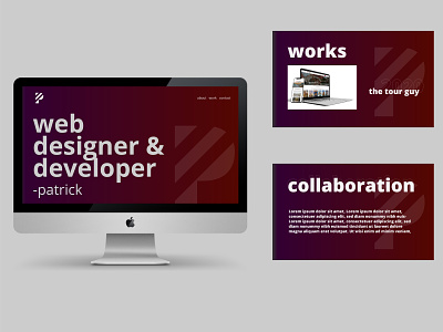 Web Designer & Developer P design logo minimal ui web web design web ui webdesign website website design