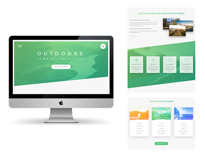 Outdoors branding design flat minimal ui web web design web ui webdesign website website design