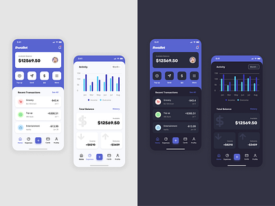 Exploration - Finance App Light & Dark Mode