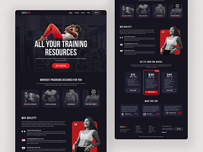 Exploration - Fitness Landing Page Website (DAYLFit)