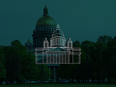 St. Isaac's Cathedral design graphic design icon illustration logo logomark photoshop vector vector art