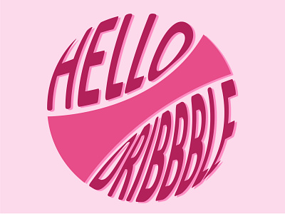 HELLO DRIBBBLE !! design illustration typography