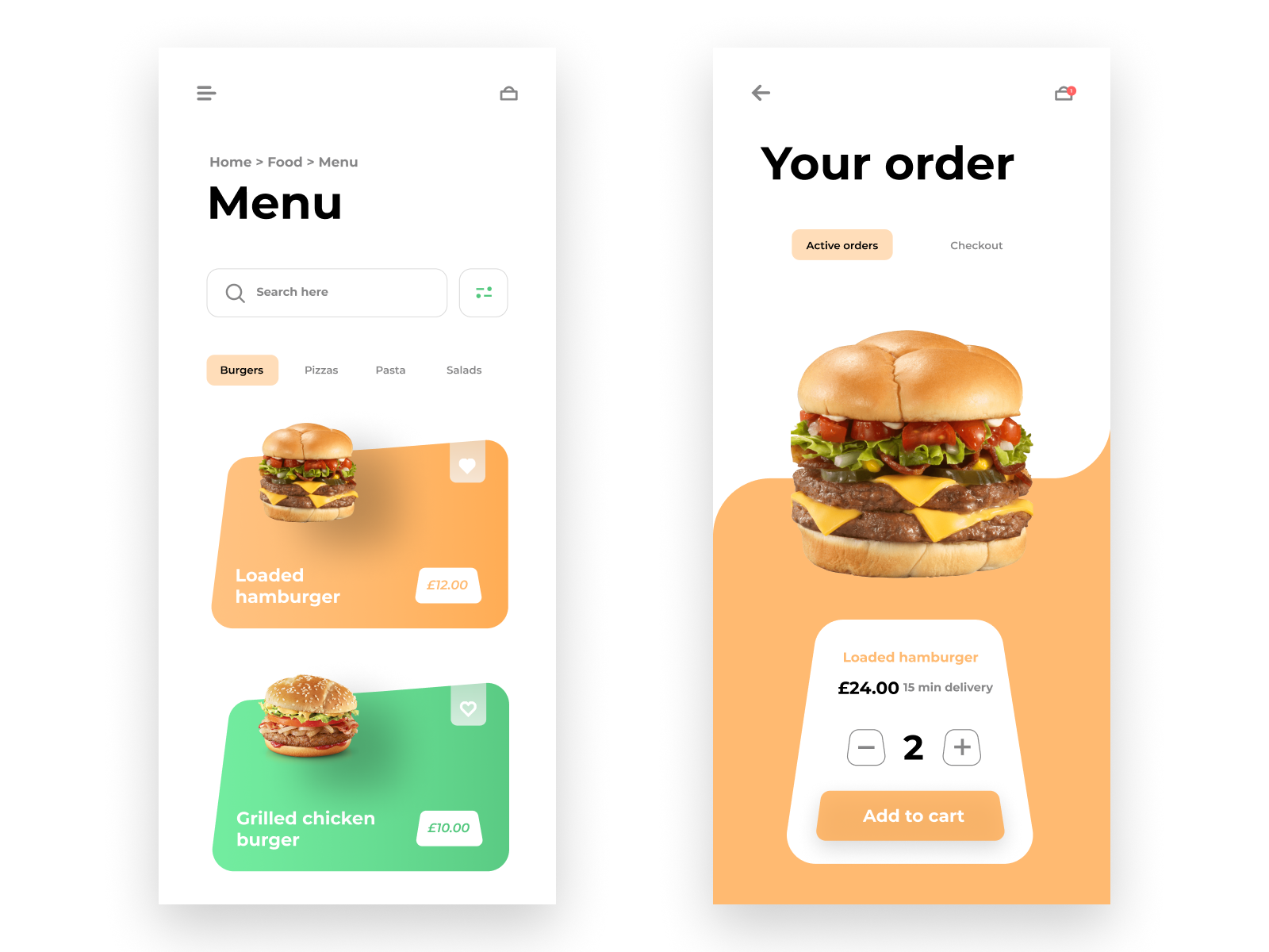 Minimalist Takeaway App by Bhavya Patel on Dribbble