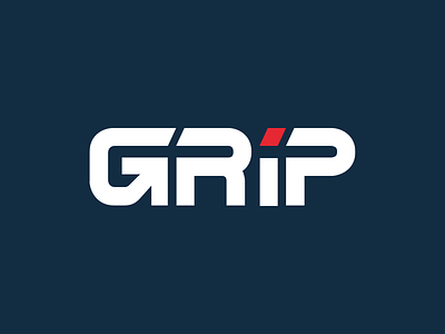 GRiP app blue brand branding grip id logo measure red white