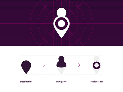 Logo Concept Navigator branding concept identity logo navigation navigator pink purple