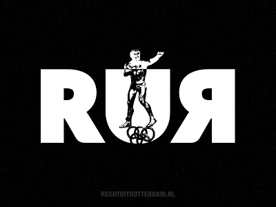 Recht Uit Rotterdam logo black boxing city logo rotterdam rur straight white