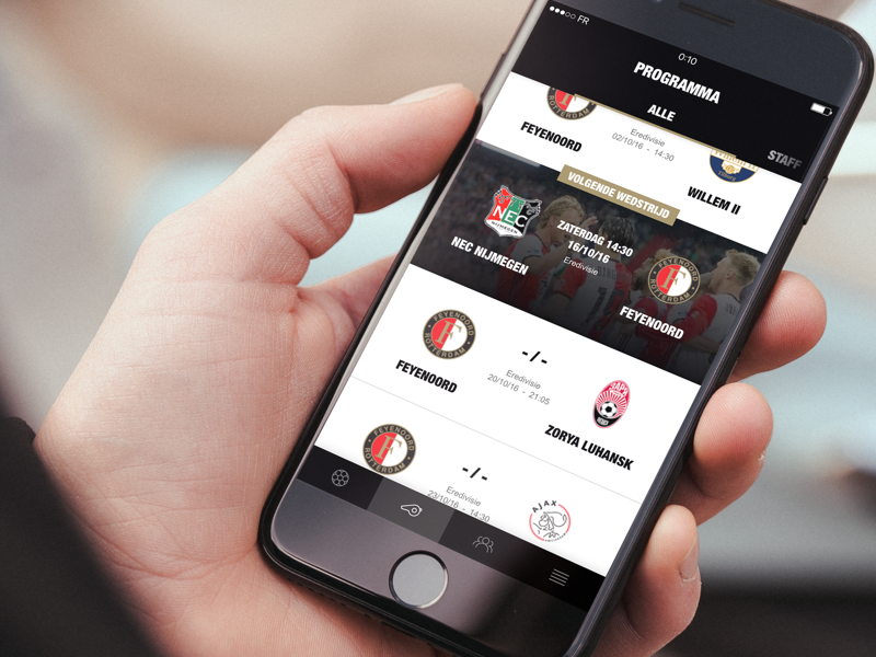 Feyenoord App schedule upcoming rotterdam android ios iphone club football soccer mobile release app feyenoord