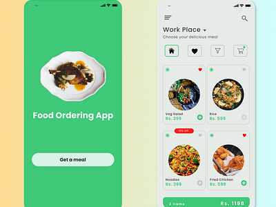 Fod ordering app design