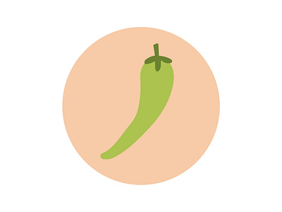 Green Chili art chili design flat graphicdesign green icon illustration logo vector vegetables