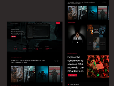 Cyber Security landing page design