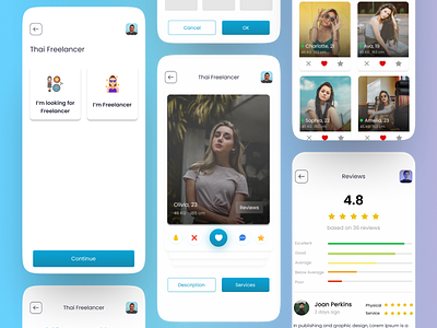 Dating app UI design