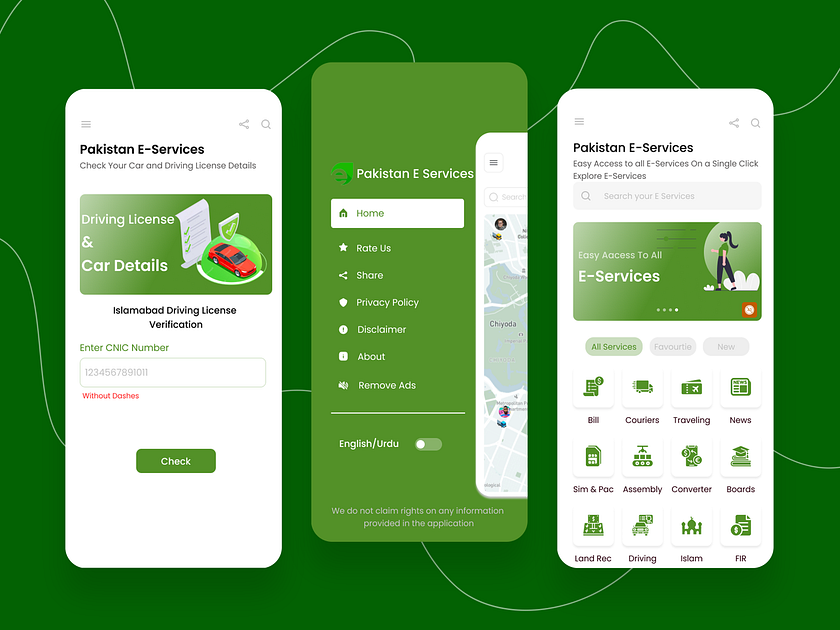 Eservices App designs, themes, templates and downloadable graphic