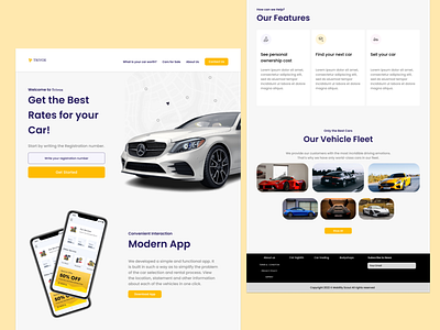 Car Landing Page Design