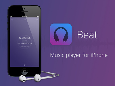 Beat - Music player for iPhone app beat beautiful gestures ios iphone music player touch