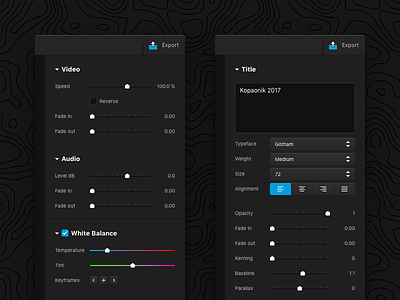 GoPro Studio Inspector app concept dark editor gopro inspector interface mac macos studio ui video