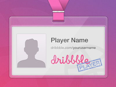 Dribbble Invite badge card dribbble id invite player psd
