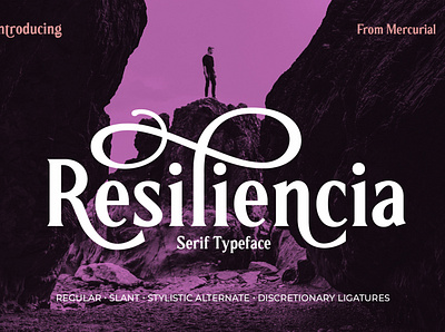 Resiliencia Serif alternates beautiful brandings design display fashion font font design invitation logo logotype posters serif typeface typography wedding
