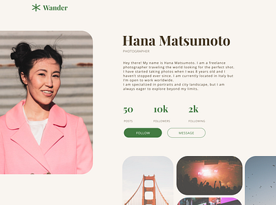 Daily UI 006 (User Profile) daily 100 challenge daily ui dailyui dailyuichallenge design ui