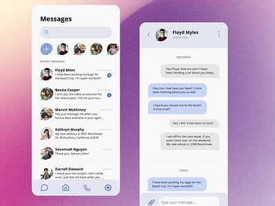 Daily UI 013 Direct Messaging app design daily 100 challenge daily ui daily ui 013 dailyui dailyuichallenge design direct messaging ui