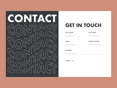 Contact Us branding contact contact us daily 100 challenge daily ui daily ui 028 dailyui dailyuichallenge design ui web design webdesign