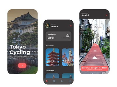 Map App app design cycling daily 100 challenge daily ui daily ui 029 dailyui dailyuichallenge design map mapping tokyo ui