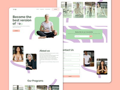 Yoga Studio Website branding pastel colors small business small business website studio ui uiux ux web web design wellness yoga yoga studio