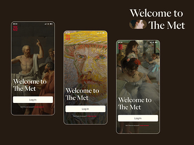 Welcome to The Met app art branding clean design figma flat identity iphone login met met museum mobile museum nyc registration sign up signup ui ux