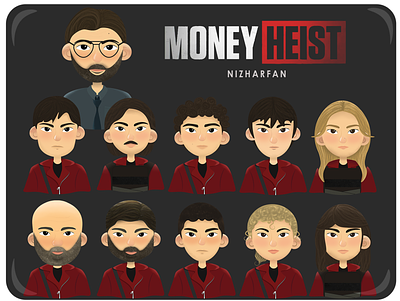 Illusration #2 - Money Heist character design design digital art graphic design illustration money heist vector