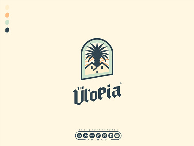 Utopia branding cultur graphic design home logo minimalis modern paradise utopia