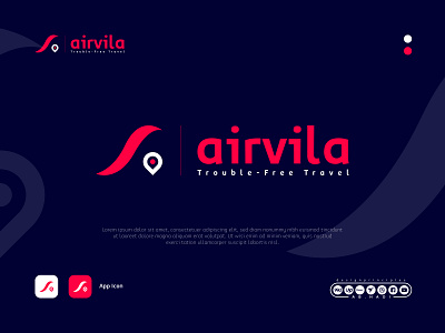 arivila a a letter ab hadi airplane brand branding business logo company design fly graphic design hotel illustration location logo logo design pin tour logo travel vector