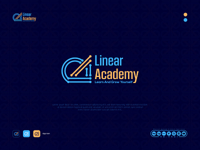 Linear Academy Education Logo academy brand identity branding combination mark logo company logo creative logo education logo flat logo linear logo logo concept logo design logo designer logo mark logofolio modern logo professional logo tech logo vector website logo