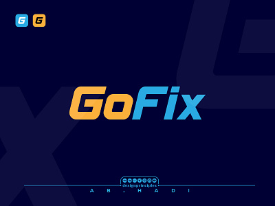GoFix Logo Design business fix go logo statup tech logo