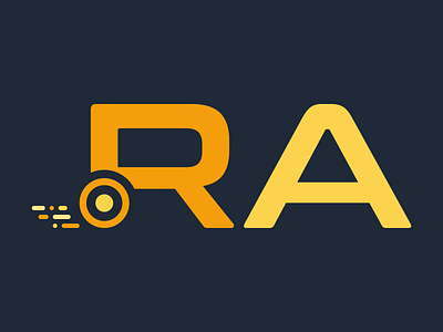 R A Autos "Wheelie" logo branding icon logo vector