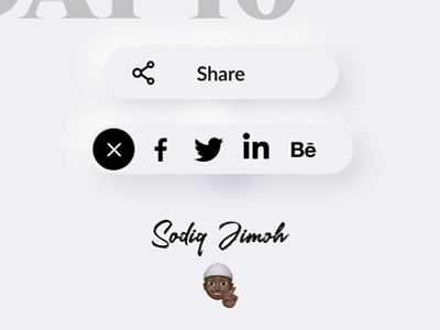 Social Share Button - UI Design dailyui design figma product design ui