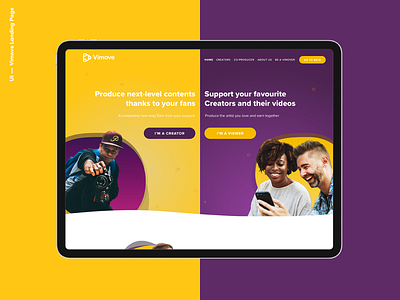 Vimove design landing landingpage movie ui uidesign ux video website