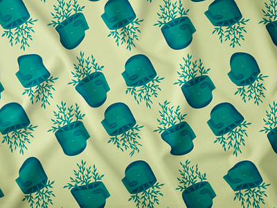 Positive thoughts ☘️ illustration pattern design patterns positive vibes positivity print design surface design surface pattern textile design textile pattern vinopatterns