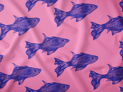 Fish 🐟 fish fishes illustration pattern design patterns print design surface design surface pattern textile design textile pattern vinopatterns