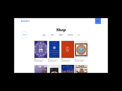 Ram Dass Shop design ecommerce ram dass shop ui ux web