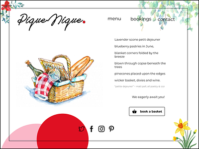 Daily UI 003 - Piquenique landing daily 100 challenge daily100challenge dailyui dailyui003 dailyuichallenge landingpage