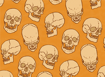 Human Skull Pattern, Vector design illustration pattern art pattern design retro skeleton skull vector vector illustration vectorart vintage
