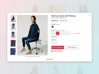 Daily UI 012 Challenge - Single Product dailyui design ecommerce fashion ui user experience design user interface design ux visual hierarchy webdesign