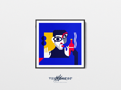 Mr. Magnetik "Waiting" — VectorPop Limited Art Prints